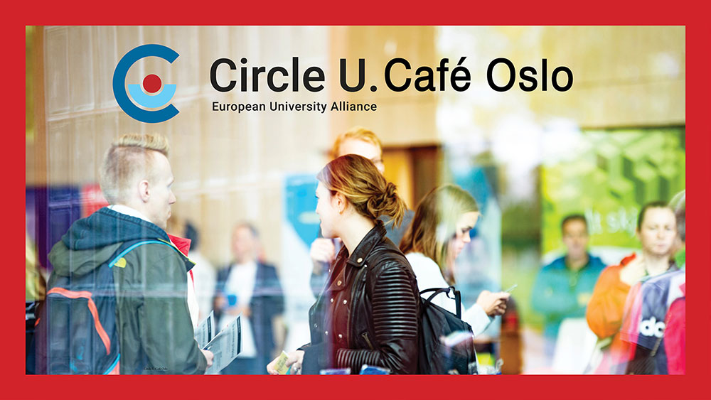An illustration from the foyer of Georg Sverdrups hus with Circle U. Cafe written on it