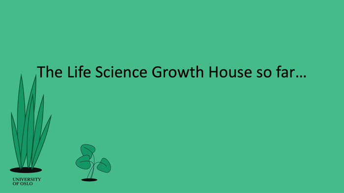 Illustration with text:?The Life Science Growth House so far