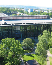 Picture of UiO campus with University Library Building