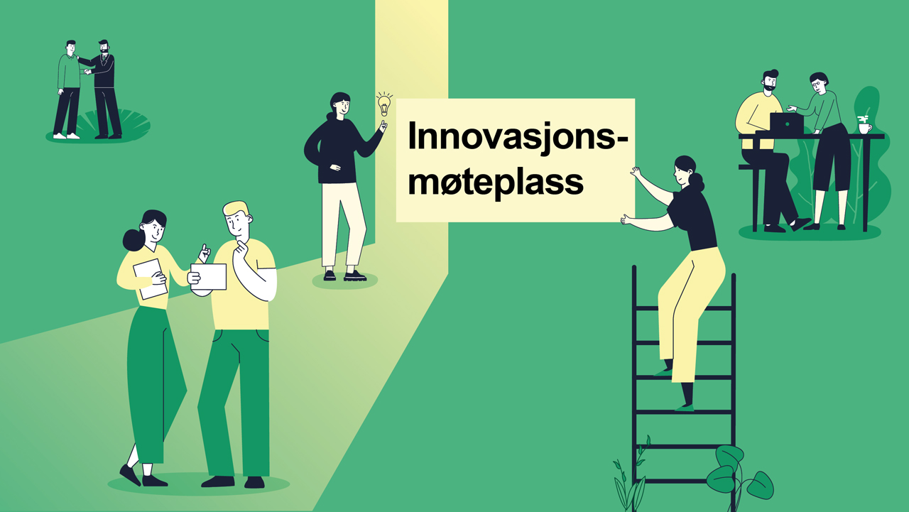 Illustrasjon innovasjonsm?teplass.