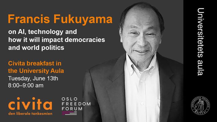 Picture of Francis Fukuyama with date and place written beside him
