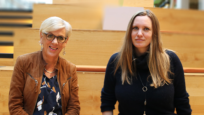 To kvinner: Hilde Henriksen Waage og Kristin Solberg.
