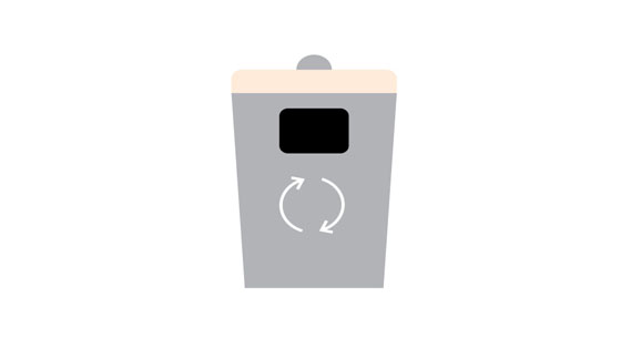 Illustration of a waste bin 