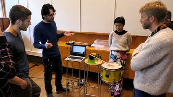 RITMO PhD fellow Mojtaba Karbasi presents his ZRob drumming robot and how it can be used to develop an artificial agent to play drum patterns.