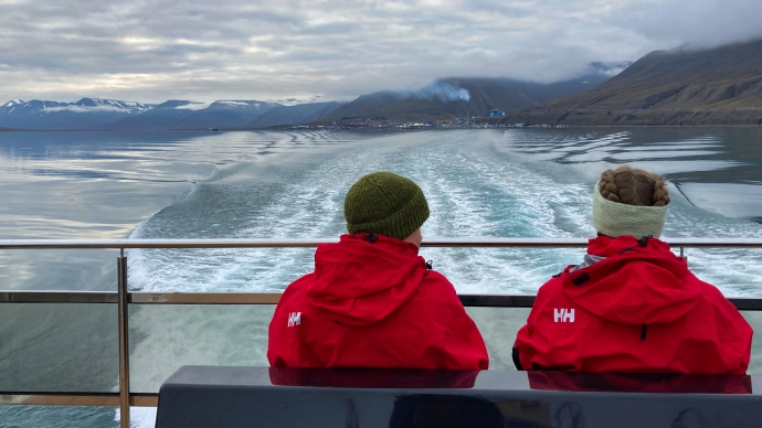 Foto: GEO-studenter p? utveksling til UNIS p? Svalbard. Foto: Guro Lilledal Andersen, UiO